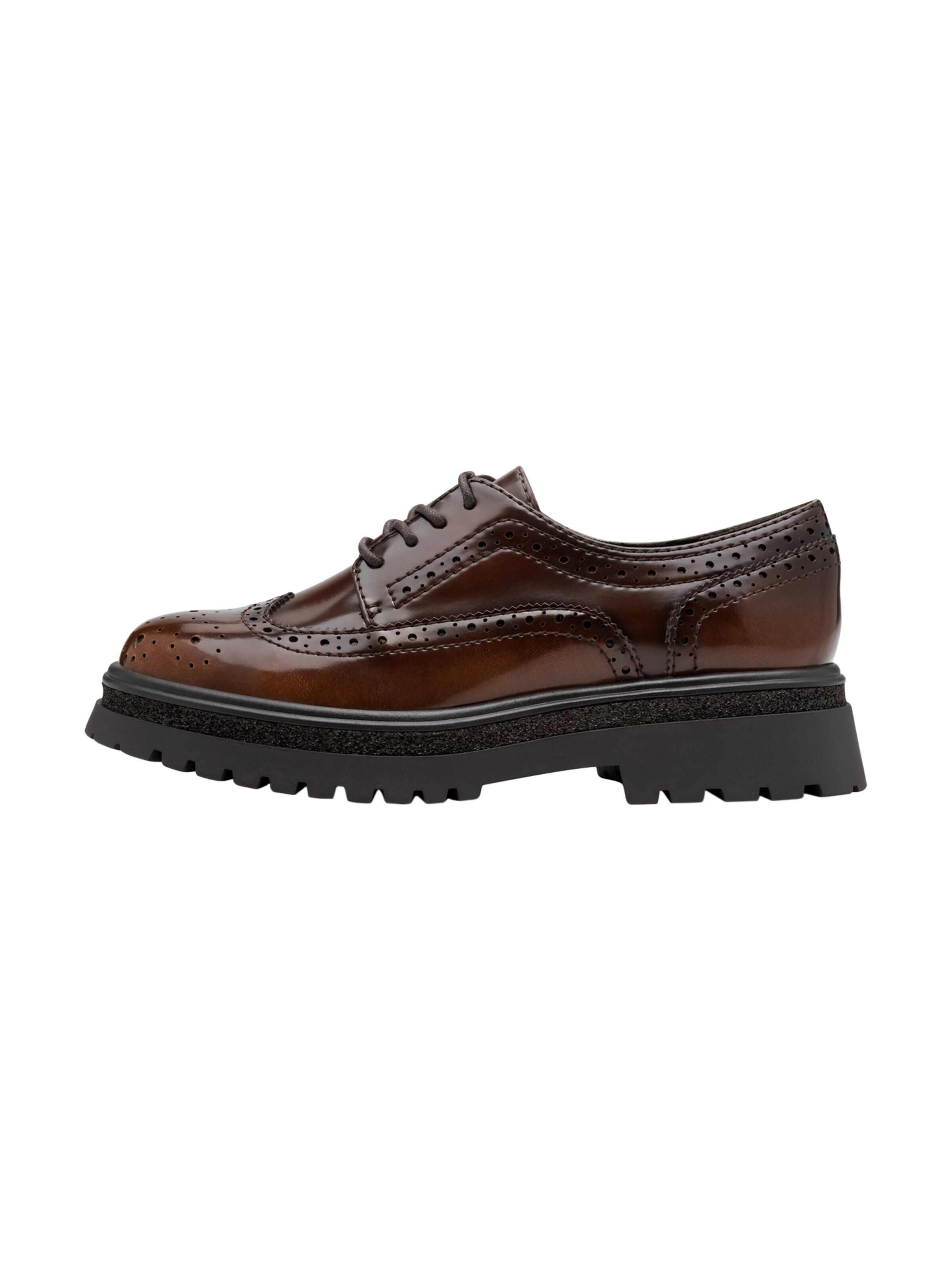 Chaussure à lacets 'Schnür-Derby' Tamaris en marron : devant