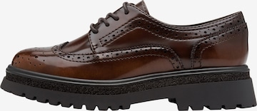 Chaussure à lacets 'Schnür-Derby' Tamaris en marron : devant