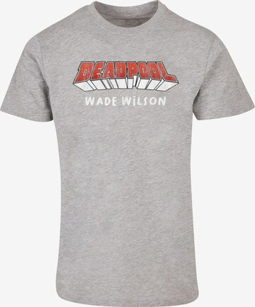 ABSOLUTE CULT Shirt 'Deadpool - Aka Wade Wilson' in Grijs: voorkant