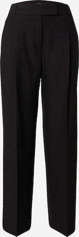 juoda s.Oliver BLACK LABEL Plačios klešnės Klostuotos kelnės: priekis