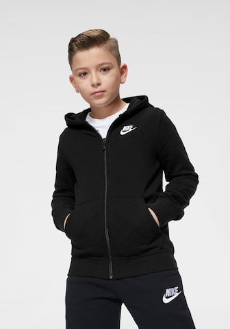 Nike Sportswear Средняя посадка Кофта на молнии в Черный: спереди