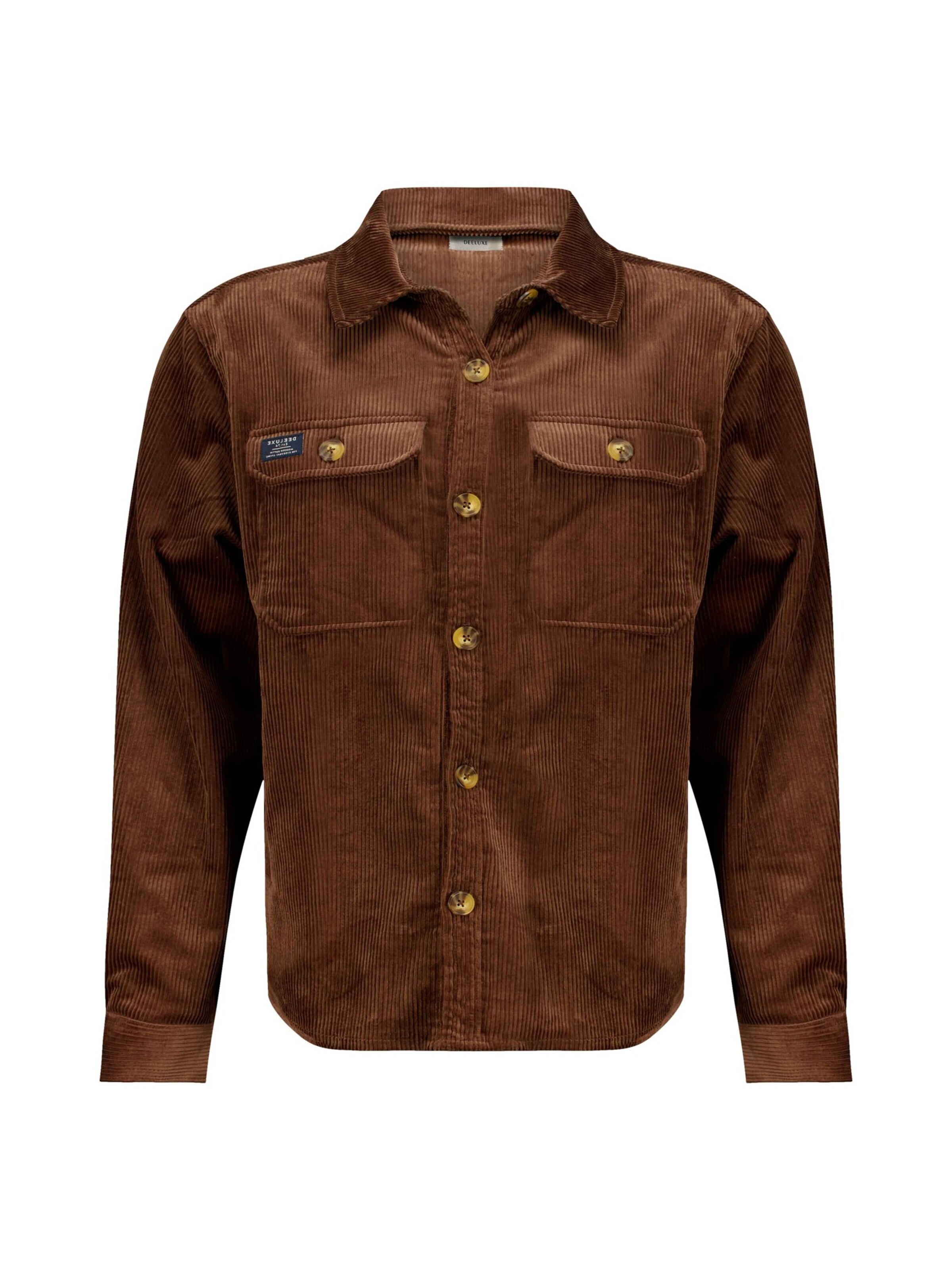 Coupe regular Chemise 'ALINO' Deeluxe en marron : devant