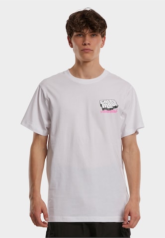 Maglietta 'Cheat Code Activated' di Mister Tee in bianco