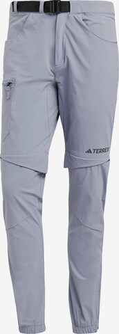 ADIDAS TERREX Tapered Outdoorbroek in Grijs: voorkant