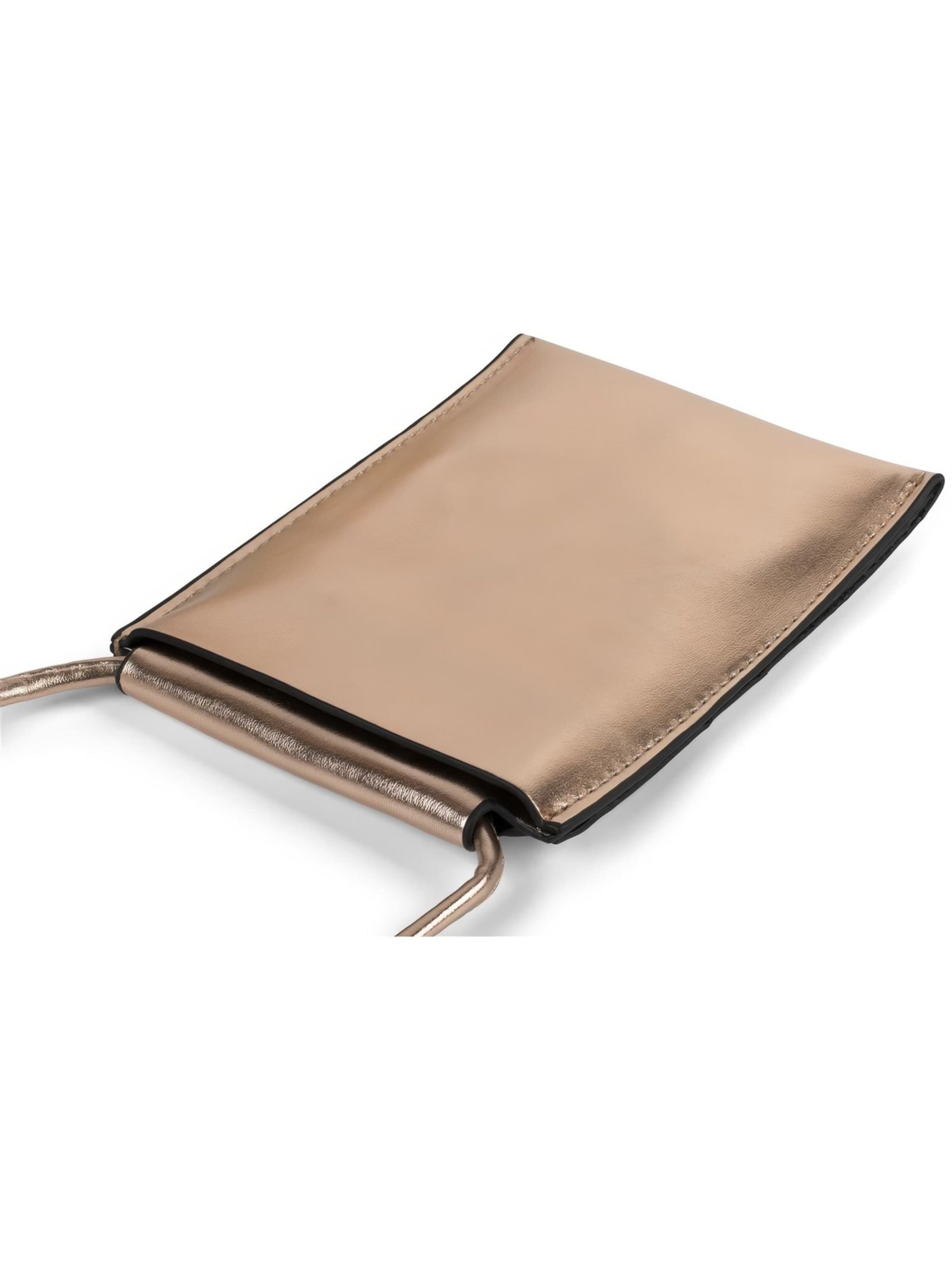 styleBREAKER Crossbody bag 'Handy Umhängetasche Metallic' in Gold