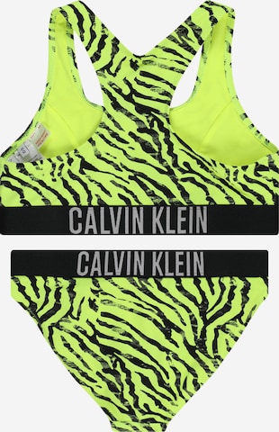 Bustieră Costum de baie două piese de la Calvin Klein Swimwear pe verde