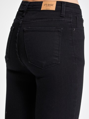 IT'S BASIC Skinny Jeans 'Skinny High Rise Jeans - Jet Black' in Zwart