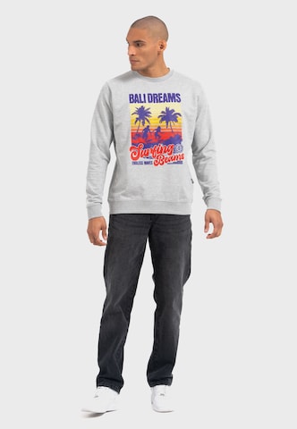 Oldskull Sweatshirt 'Wrldvibe Bali Beam Graphic' in Grijs