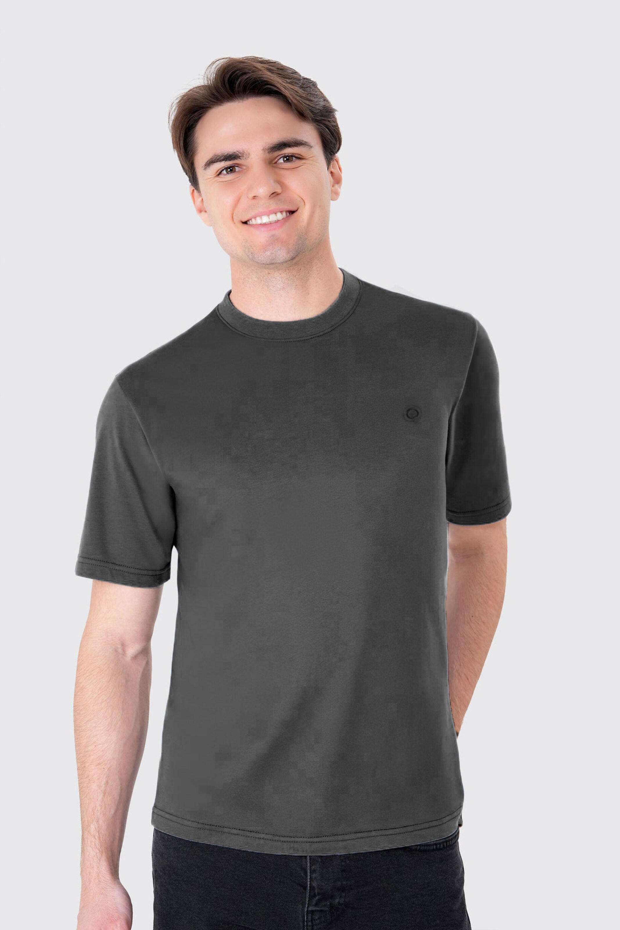 UNIQVIBE Shirt in Grey: front