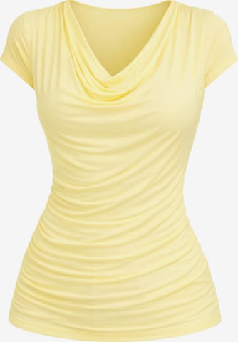 REGINA FASHION Bluza 'Wave Blouse' | rumena barva: sprednja stran