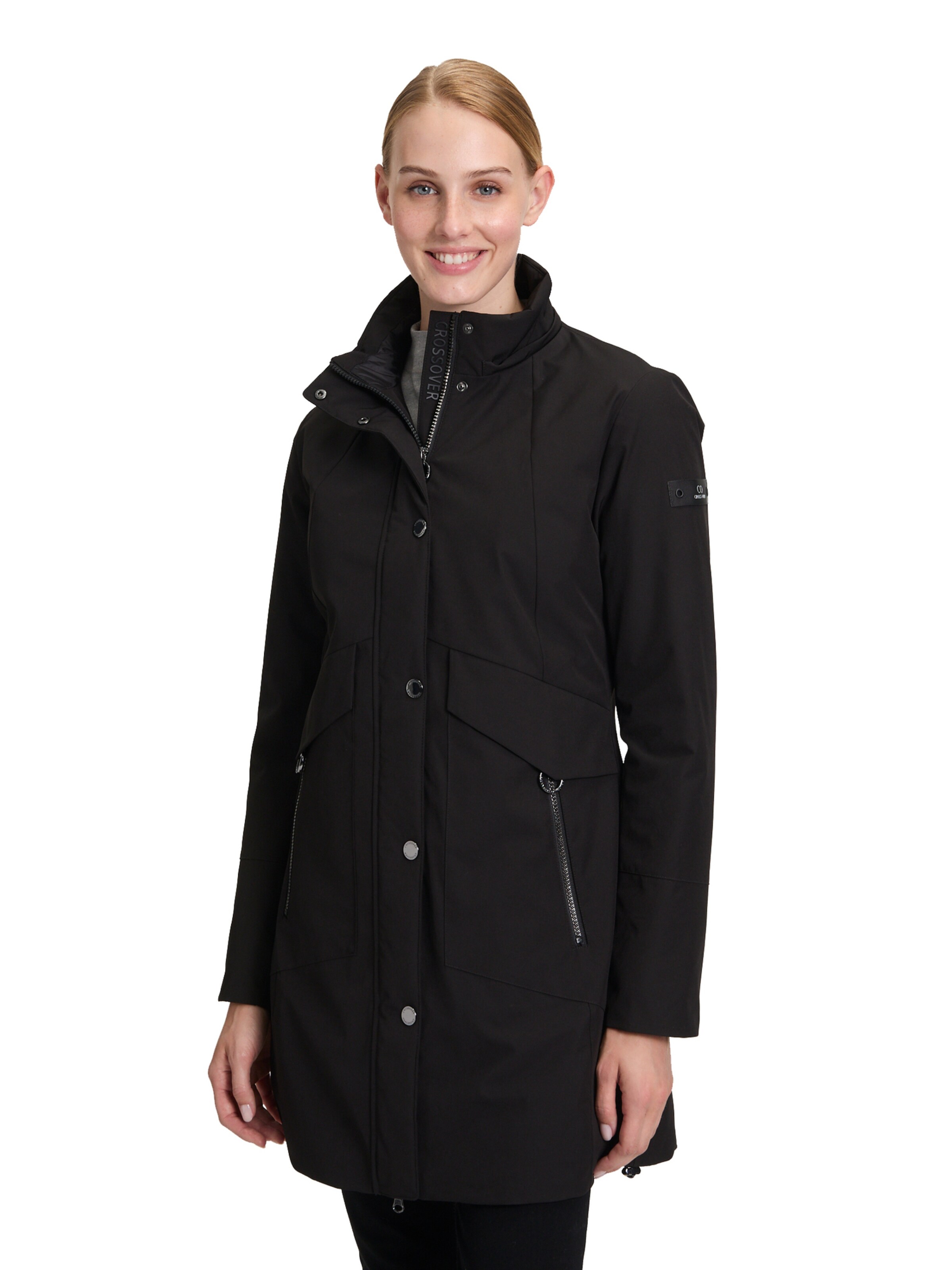 Betty Barclay Between-Seasons Coat in Black: front