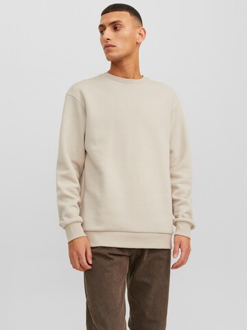 Sweat-shirt 'JJEBradley' JACK & JONES en beige : devant