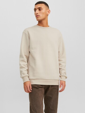 Sweat-shirt 'Bradley' JACK & JONES en beige : devant