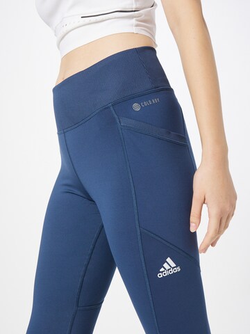 ADIDAS GOLF Skinny Sporthose in Blau