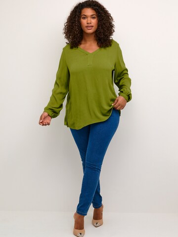 KAFFE CURVE Blouse 'Ami' in Green