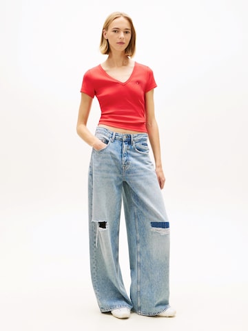 Tommy Jeans Shirt 'ESSENTIAL' in Red