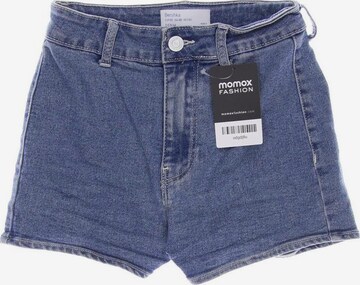 Bershka Shorts in XXS in Blue: front