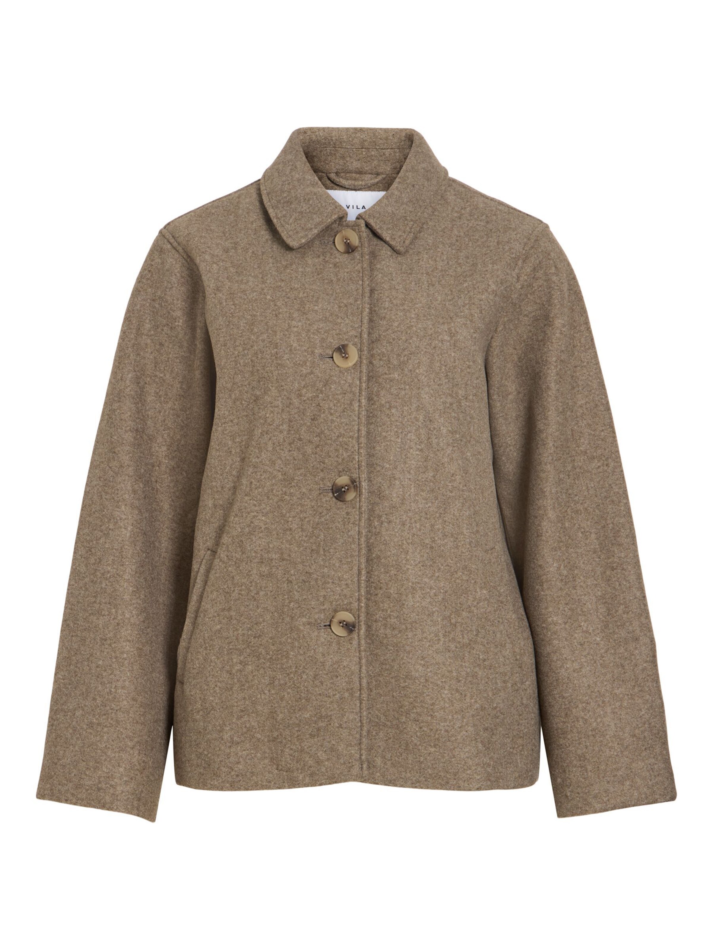 Veste mi-saison VILA en marron : devant