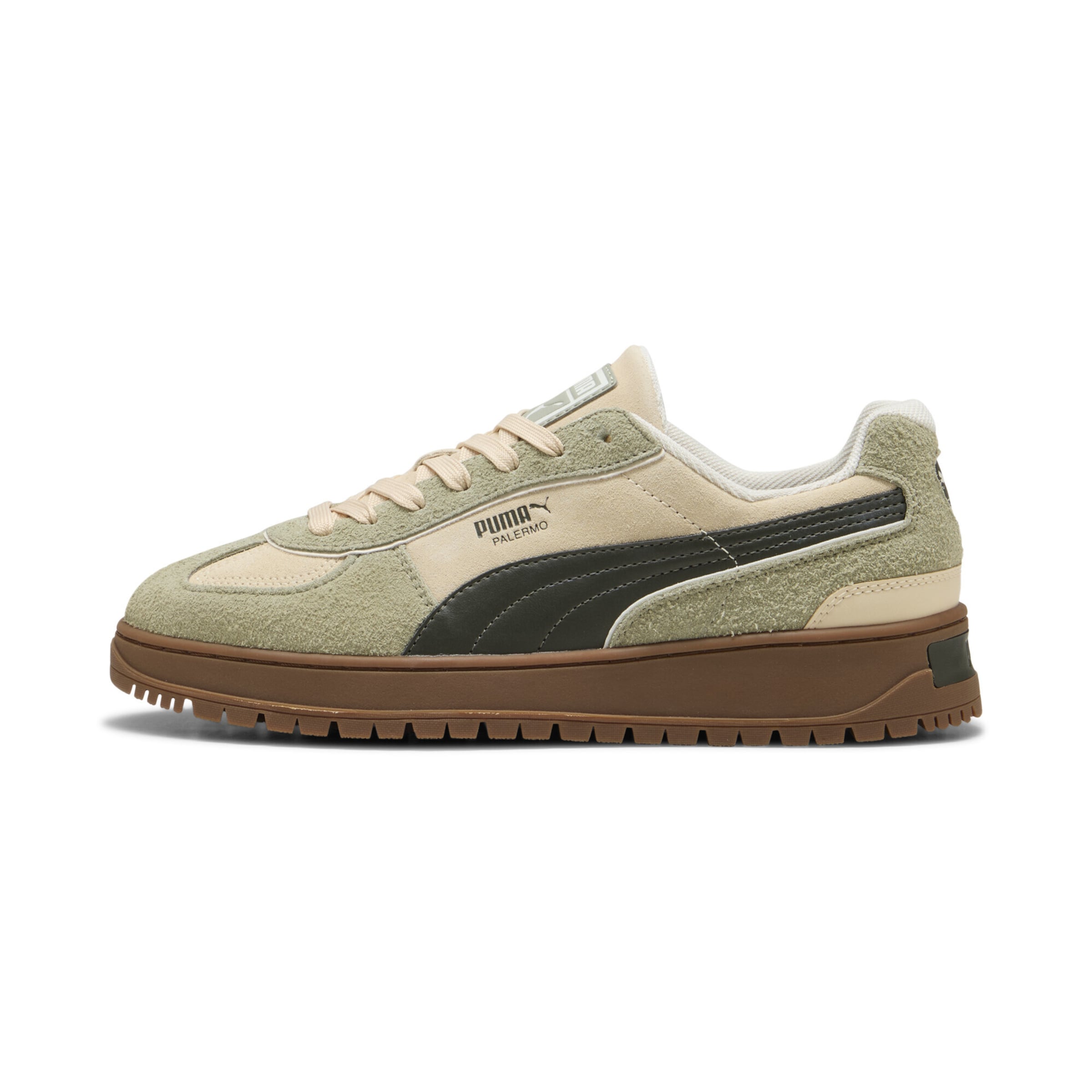 PUMA Sneakers laag 'Palermo Alpino' in de kleur Beige / Olijfgroen / Donkergroen, Productweergave