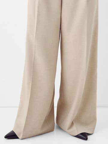 Wide leg Pantaloni con pieghe di Bershka in beige