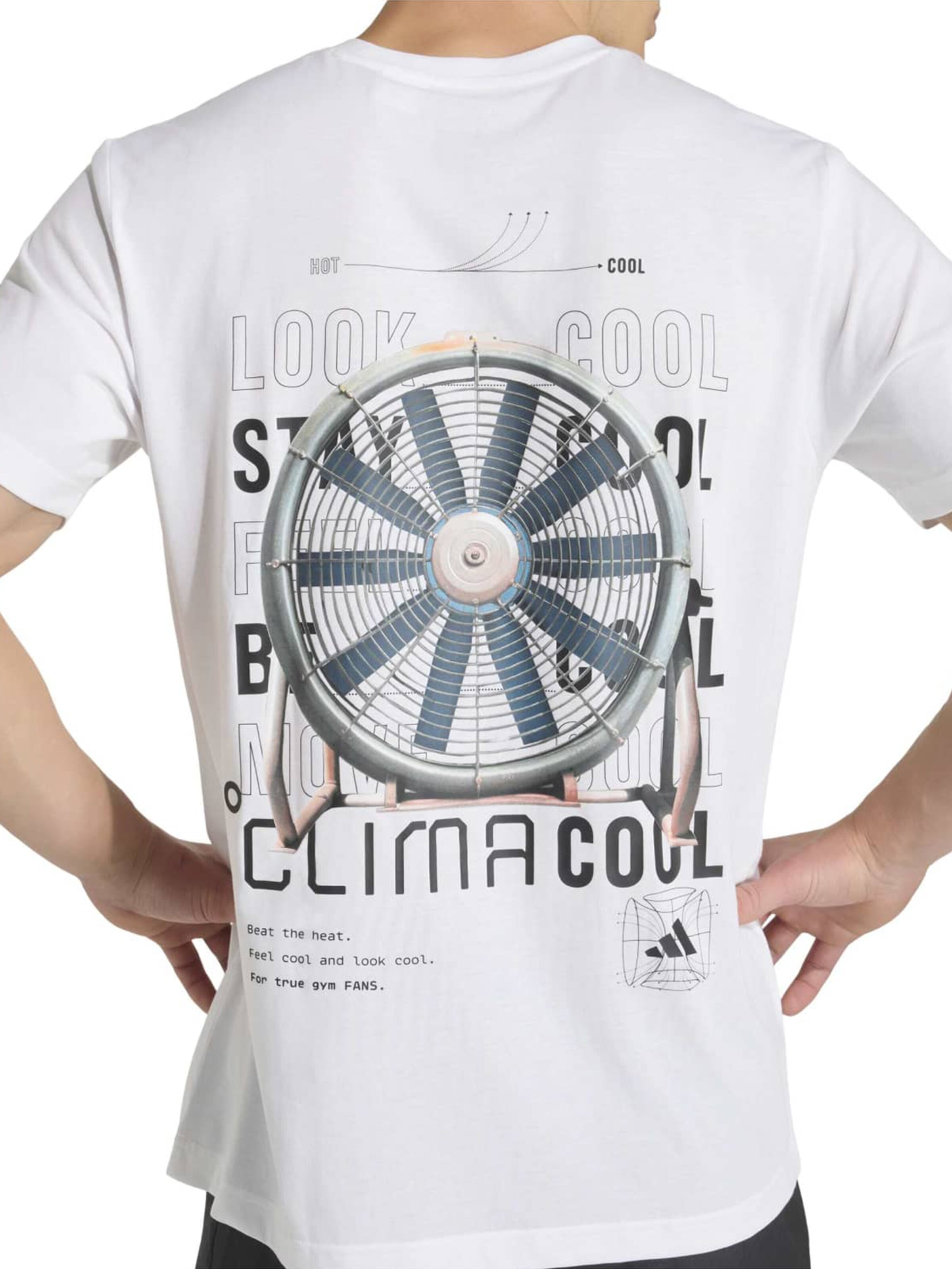 balts ADIDAS PERFORMANCE Sporta krekls