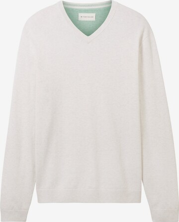 TOM TAILOR Sweater in White: front