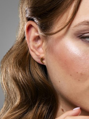 Amberz Oorbellen 'Moon studs' in Goud
