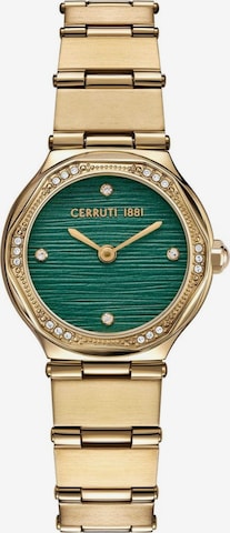 Montre à affichage analogique CERRUTI 1881 en or : devant