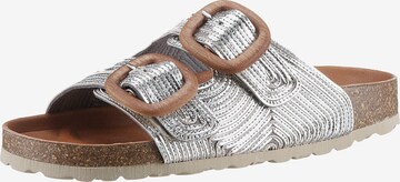 VERBENAS Mules in Silver: front