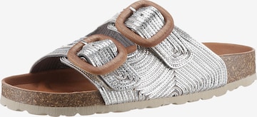 VERBENAS Mules in Silver: front