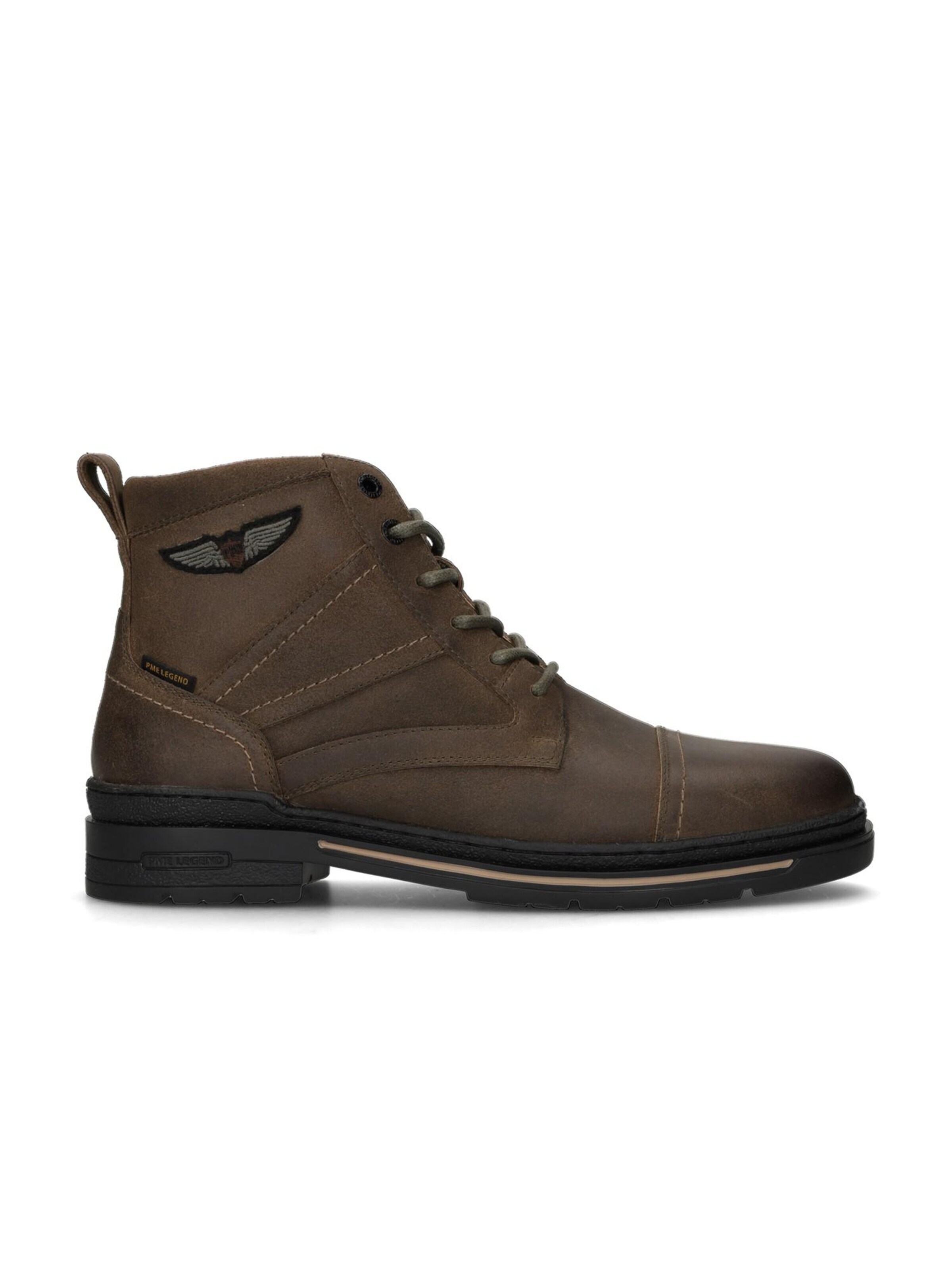 PME Legend Boots 'Tarmac boot in waxy suede' in Groen: voorkant