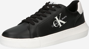 Calvin Klein Jeans حذاء رياضي بلا رقبة 'Seamus' بـ أسود: الأمام