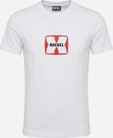 DIESEL Shirt 'T-DIEGOR-K47' in Wit: voorkant