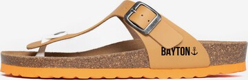 Bayton T-Bar Sandals 'Mercure' in Brown: front