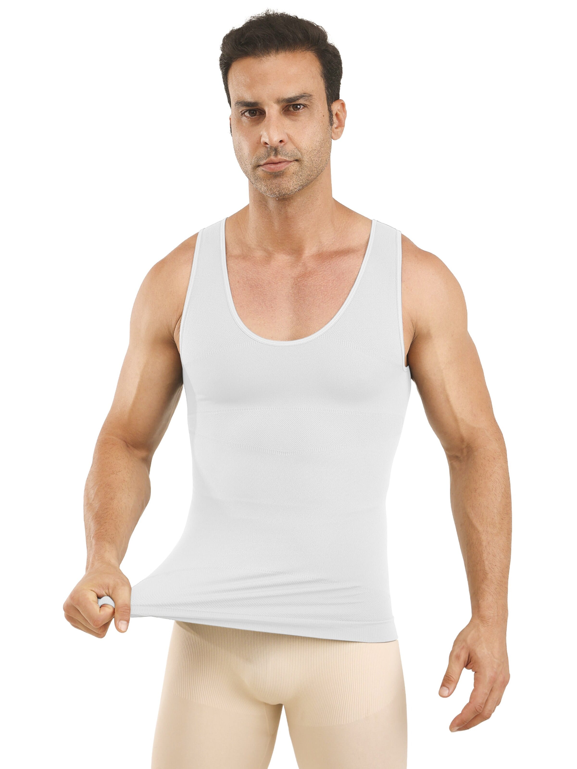 MEETWEE Onderhemd '2-Pack tummy control vest' in Wit: voorkant