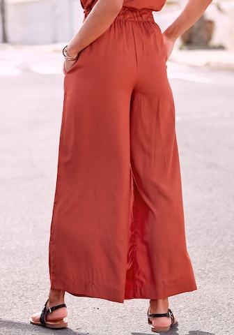 Wide Leg Pantalon LASCANA en rouge : devant