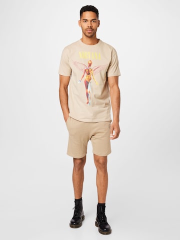 Mister Tee T-Shirt 'In Utero' in Beige