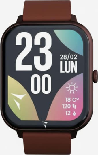 Techmade Digitaluhr 'Glow Smartwatch mit passender Pochette' in dunkelrot, Produktansicht