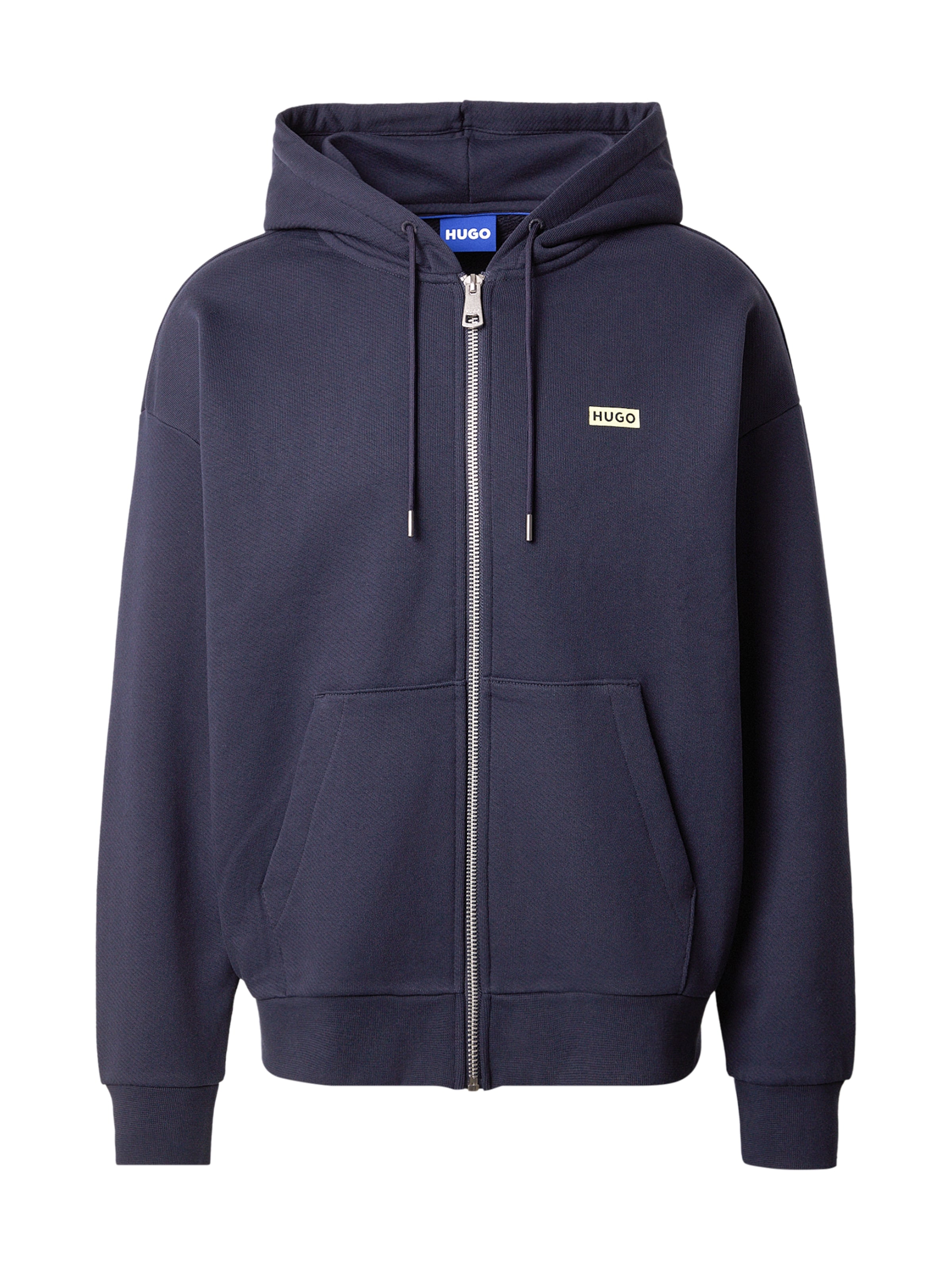 HUGO - Sudadera con cremallera 'Nardimez' en azul: frente