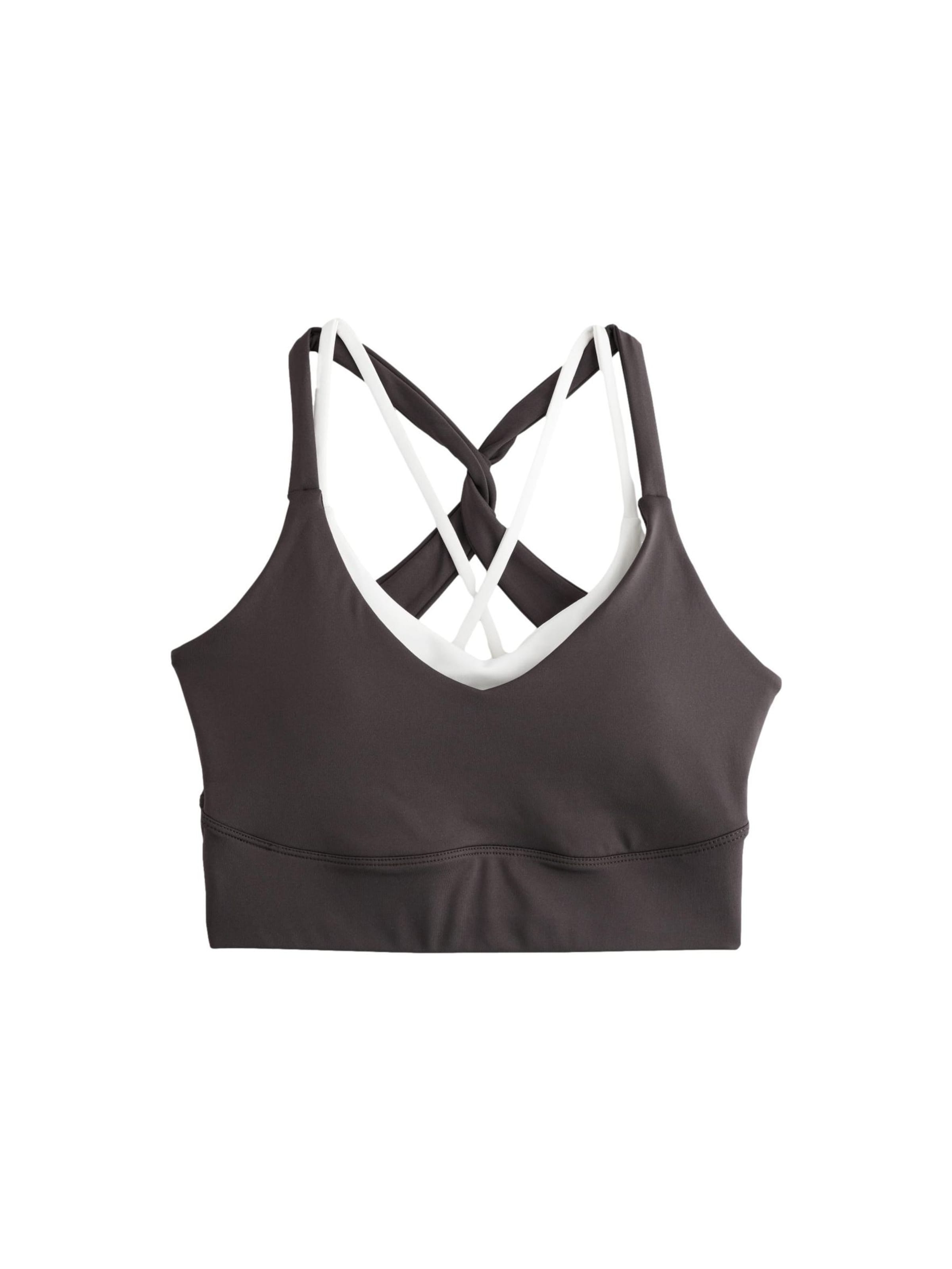 Next - Bustier Sujetador deportivo en marrón: frente