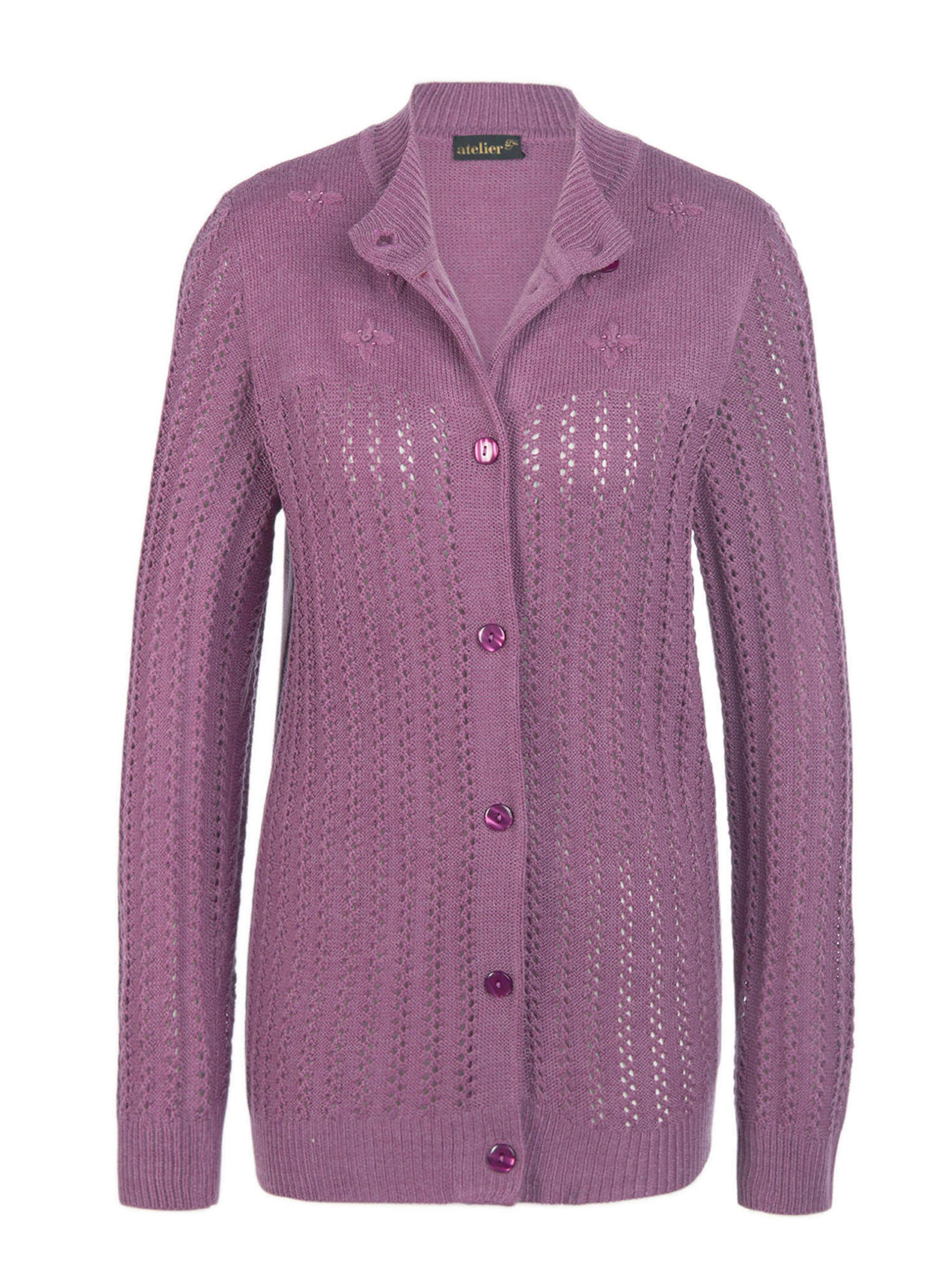 Cardigan Goldner en violet : devant