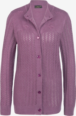 Goldner Knit Cardigan in Purple: front