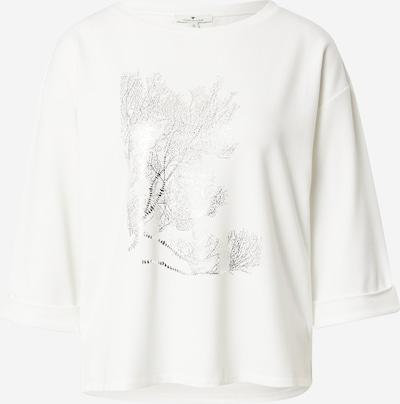 TOM TAILOR T-shirt en argent / blanc, Vue avec produit