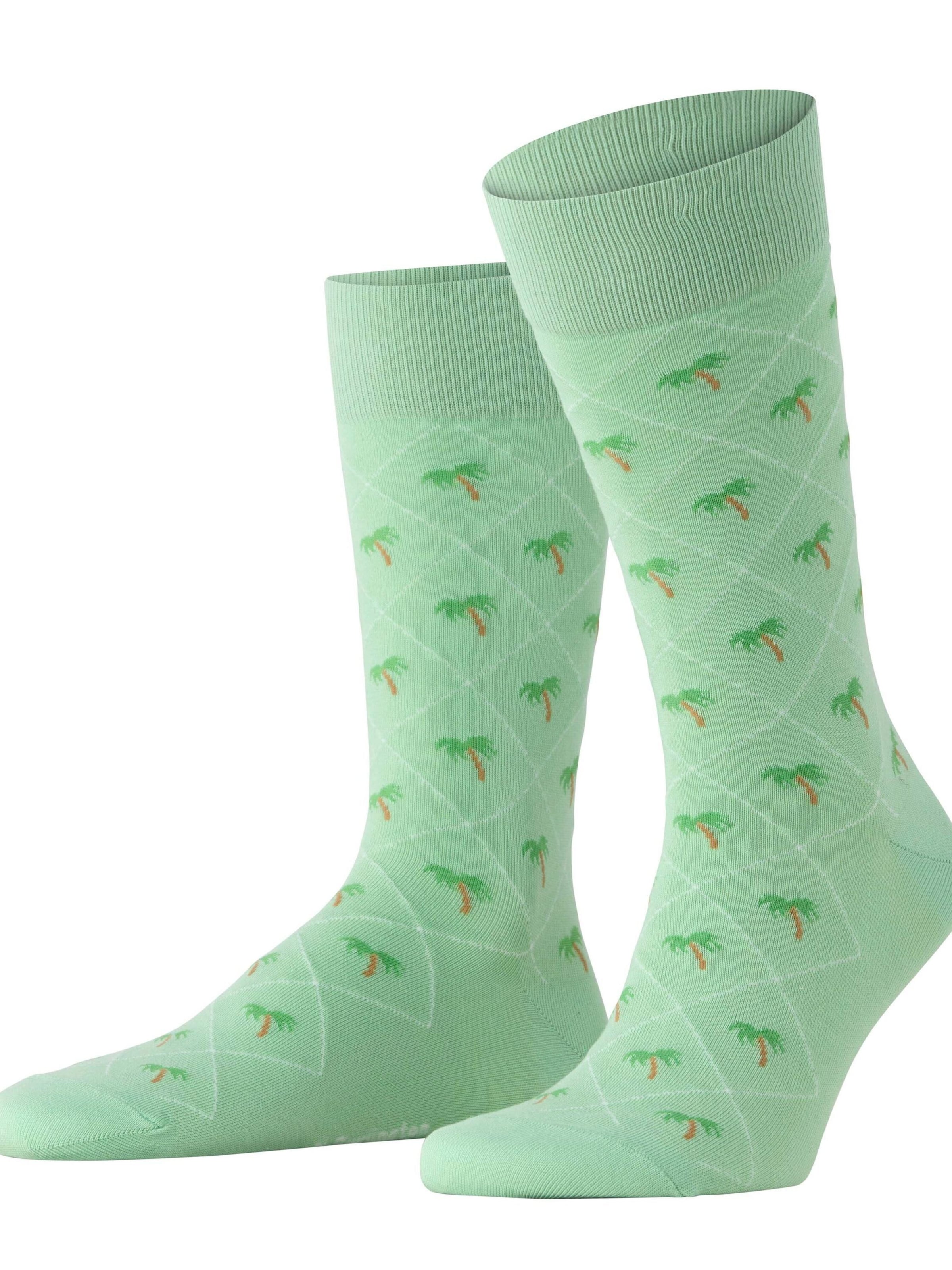 BURLINGTON Socken 'Palm Tree'‌‌ in Grün: Vorderseite