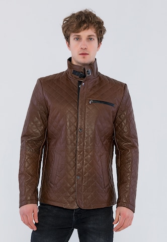 Giorgio di Mare Between-season jacket in Brown: front