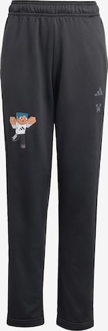 Regular Pantalon de sport 'Minecraft' ADIDAS SPORTSWEAR en noir : devant