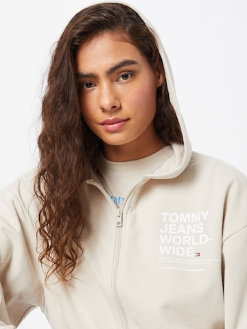 Tommy Jeans سترة وكنزة رياضية بلون بيج