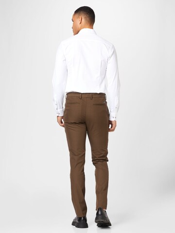 BOSS Slim fit Chino trousers 'Kaito' in Brown