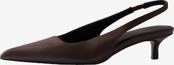Décolleté sling di The Set in marrone: frontale
