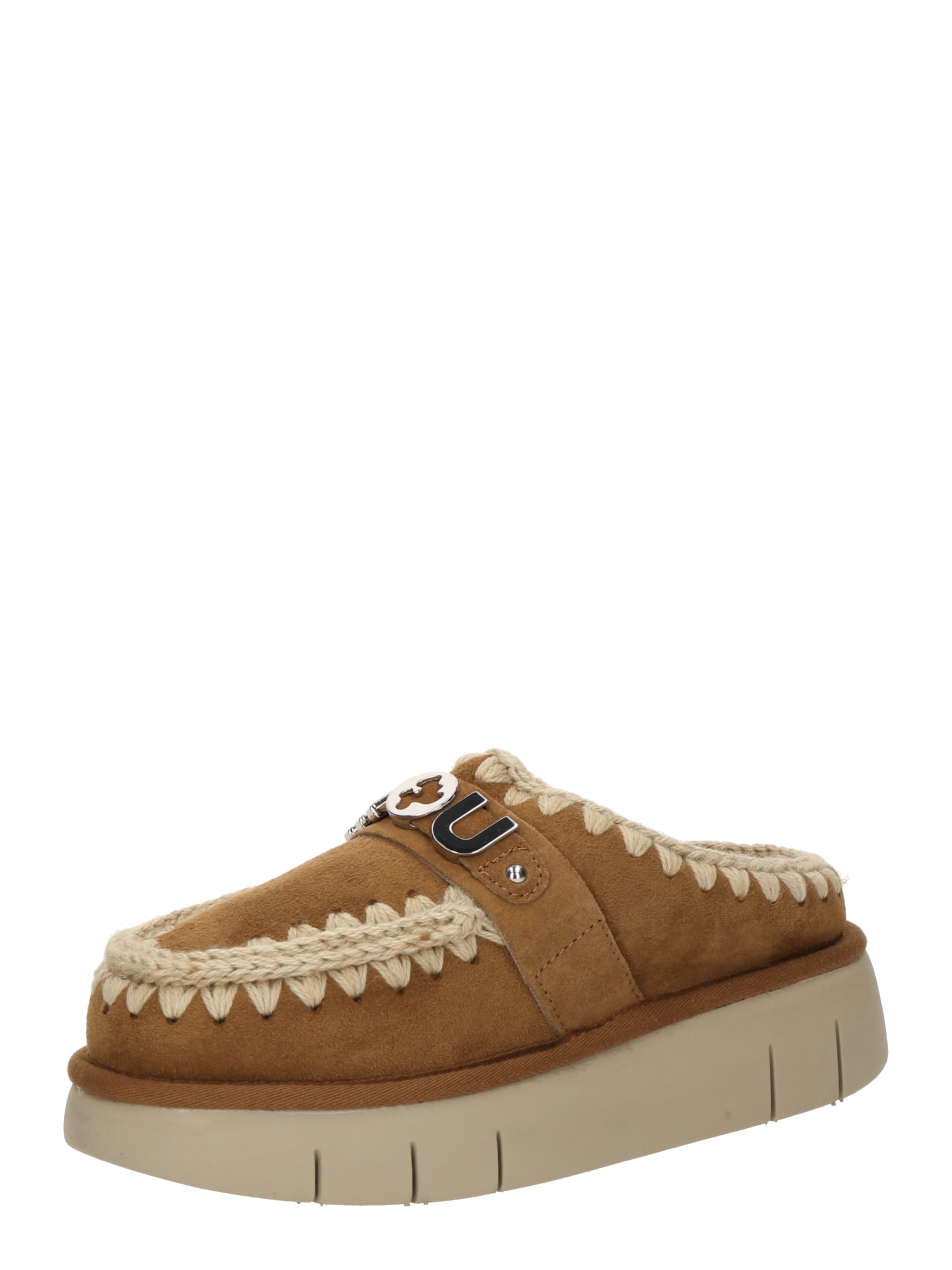 MOU Clogs in Brown: front